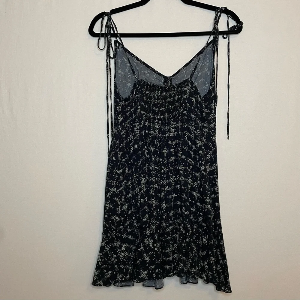 Free People Caught Up Tie Ditsy Floral Printed Mini Slip Dress - Picture 11 of 13